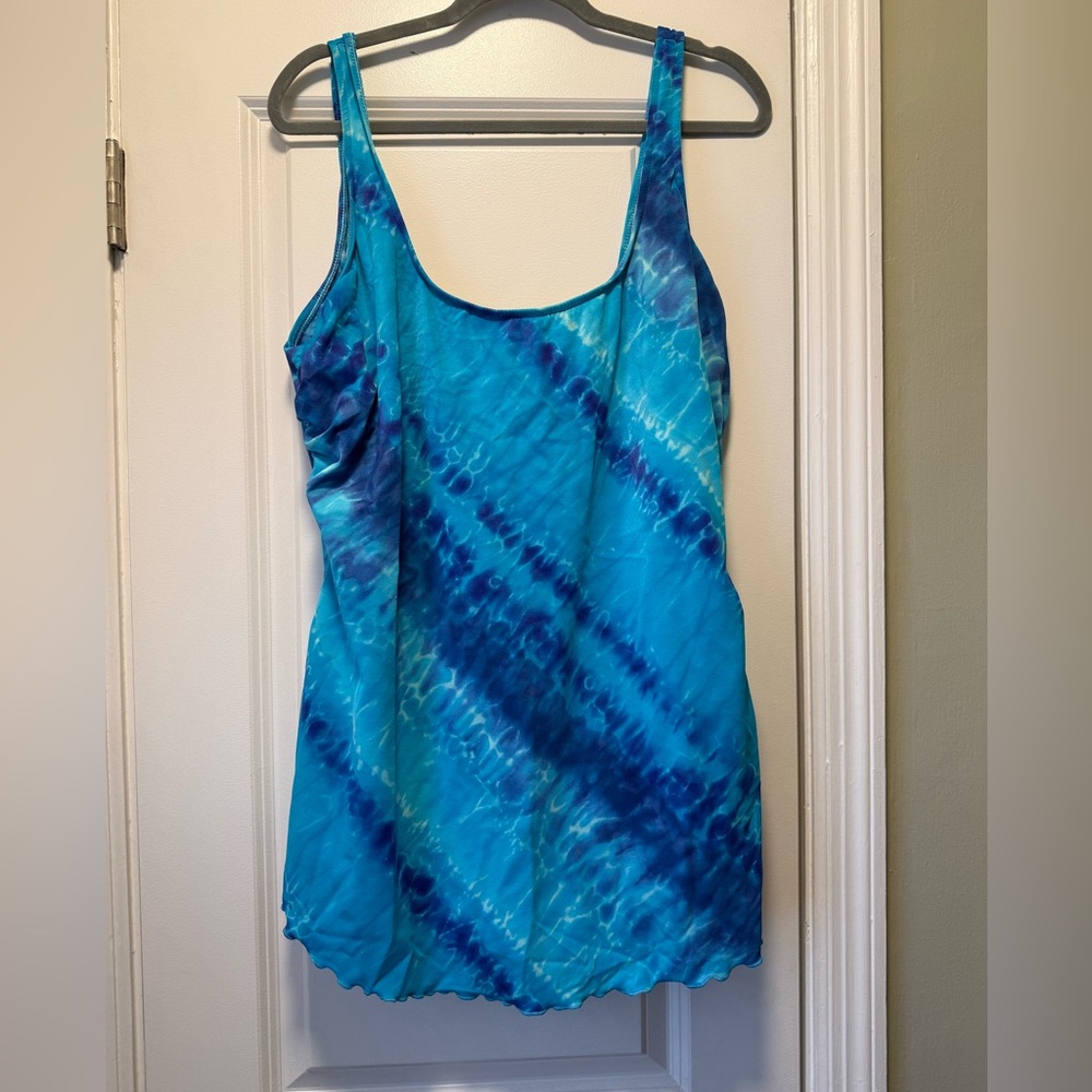 Ocean Blue Tie-Dye Women's One Piece Swimsuit